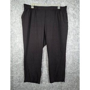 ashley stewart black dress pants Pleated Satin Wide Leg Pants main image 1